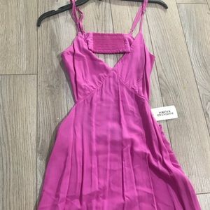 Magenta maxi dress with cutout back